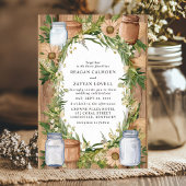 Rustic Mason Jar und Burlap Floral Country Wedding Einladung