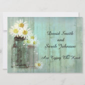 Rustic Mason Jar und Daisy Save the Date (Rückseite)