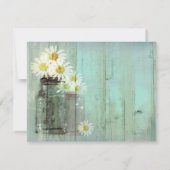 Rustic Mason Jar und Daisy Wedding R.S.V.P RSVP Karte (Rückseite)