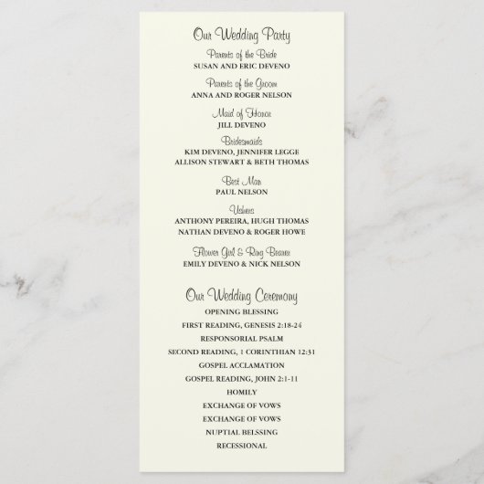 Rustic Mason Jar und Hydrangeas Programm (Rückseite)