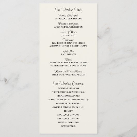 Rustic Mason Jar und Hydrangeas Programm (Rückseite)