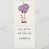 Rustic Mason Jar und Hydrangeas Programm (Vorderseite)