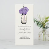 Rustic Mason Jar und Hydrangeas Programm (Stehend Vorderseite)