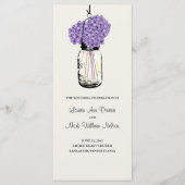 Rustic Mason Jar und Hydrangeas Programm (Vorderseite)