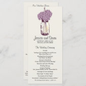 Rustic Mason Jar und Hydrangeas Programm (Vorne/Hinten)