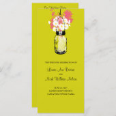 Rustic Mason Jar und Wildblume Daisies Programm (Vorne/Hinten)