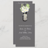 Rustic Mason Jar und Wildblume Daisies Programm (Vorne/Hinten)