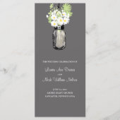Rustic Mason Jar und Wildblume Daisies Programm (Vorderseite)