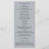 Rustic Mason Jar und Wildblume Programm (Rückseite)