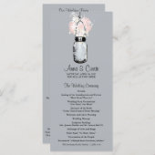 Rustic Mason Jar und Wildblume Programm (Vorne/Hinten)