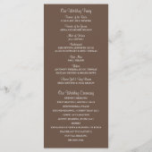 Rustic Mason Jar und Wildblumen Programm (Rückseite)