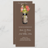 Rustic Mason Jar und Wildblumen Programm (Vorne/Hinten)