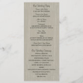 Rustic Mason Jar und Wildblumen Programm (Rückseite)