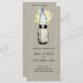 Rustic Mason Jar und Wildblumen Programm (Vorne/Hinten)