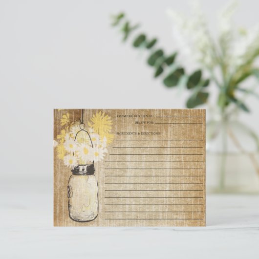 Rustic Mason Jar und Wildblumen | Rezept (Stehend Vorderseite)