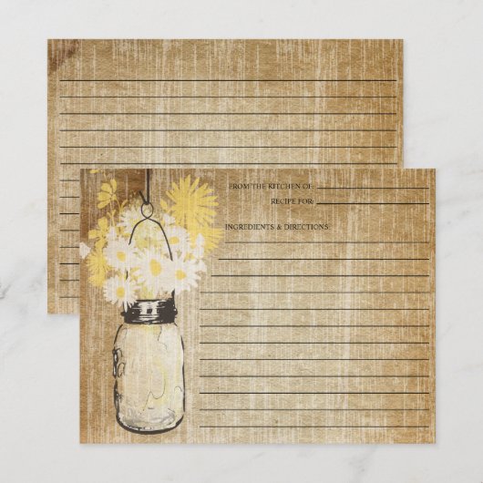 Rustic Mason Jar und Wildblumen | Rezept (Vorne/Hinten)