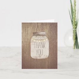 Rustic Mason Jar Vielen Dank Dankeskarte