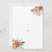 Rustic Mason Jar Watercolor Blumenhochzeit Einladung (Rückseite)