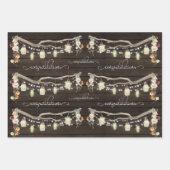 Rustic Mason Jar Watercolor Pesonalized Wedding Wr Geschenkpapier Set (Vorderseite 2)