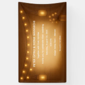 Rustic Mason Jar Wedding Banner mit String Lights (Vertikal)