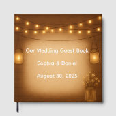 Rustic Mason Jar Wedding Guest Book Gästebuch (Vorderseite)