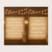 Rustic Mason Jar Wedding Programmvorlage (Außenseite Aufgefaltet)