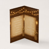 Rustic Mason Jar Wedding Programmvorlage (Innenseite)