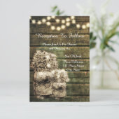 Rustic Mason Jar Wedding Reception Card Einladung (Stehend Vorderseite)