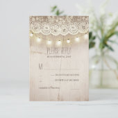 Rustic Mason Jar Wedding RSVP Cards (Stehend Vorderseite)