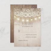 Rustic Mason Jar Wedding RSVP Cards (Vorne/Hinten)