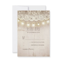 Rustic Mason Jar Wedding RSVP Cards