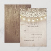 Rustic Mason Jar Wedding RSVP Cards Karte (Vorne/Hinten)