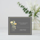 Rustic Mason Jar Wedding RSVP Response Cards Karte (Stehend Vorderseite)
