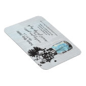 Rustic Mason Jar & Wildblumen Save the Date Magnet (Rechte Seite)