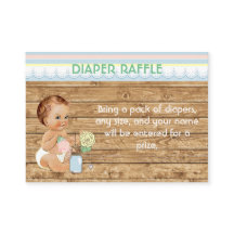 Rustic Mason Jar Wood Diaper Raffle