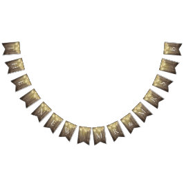 Rustic Mason Jar & Woodgrain Wedding Garden Party Wimpelkette