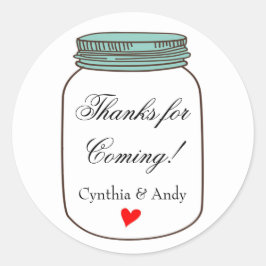 Rustic Mason Jars Gefallen Stickers | Custom Stick