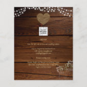 Rustic Mason Jars Lights Lace Gypsophilia WEDDING (Rückseite)