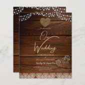 Rustic Mason Jars Lights Lace Gypsophilia WEDDING (Vorne/Hinten)