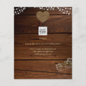 Rustic Mason Jars Lights Lace Gypsophilia WEDDING (Rückseite)