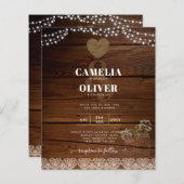 Rustic Mason Jars Lights Lace Gypsophilia WEDDING (Vorne/Hinten)