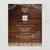 Rustic Mason Jars Lights Lace Gypsophilia WEDDING (Rückseite)