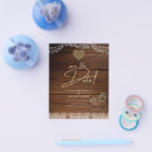 Rustic Mason Jars Lights Lace Gypsophilia WEDDING Flyer (Einzeln)