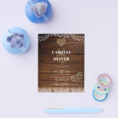 Rustic Mason Jars Lights Lace Gypsophilia WEDDING Flyer (Einzeln)