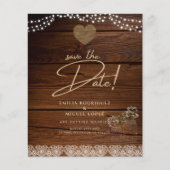 Rustic Mason Jars Lights Lace Gypsophilia WEDDING Flyer (Vorne)