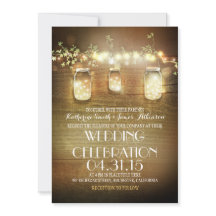 Rustic Mason Jars String Lights Elegante Hochzeit