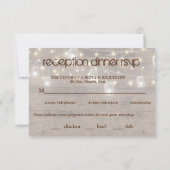 Rustic Mason Lights Empfang Dinner UAWG Entdeckung Einladung (Rückseite)