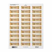 Rustic Masonic Address Labels | Altpapier (Vorne)