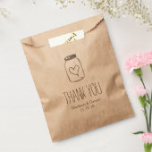 Rustic Masonjar Heart Wedding Vielen Dank Geschenktütchen (Versiegelt)