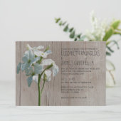 Rustic Matthiola Hochzeit Einladungen (Stehend Vorderseite)